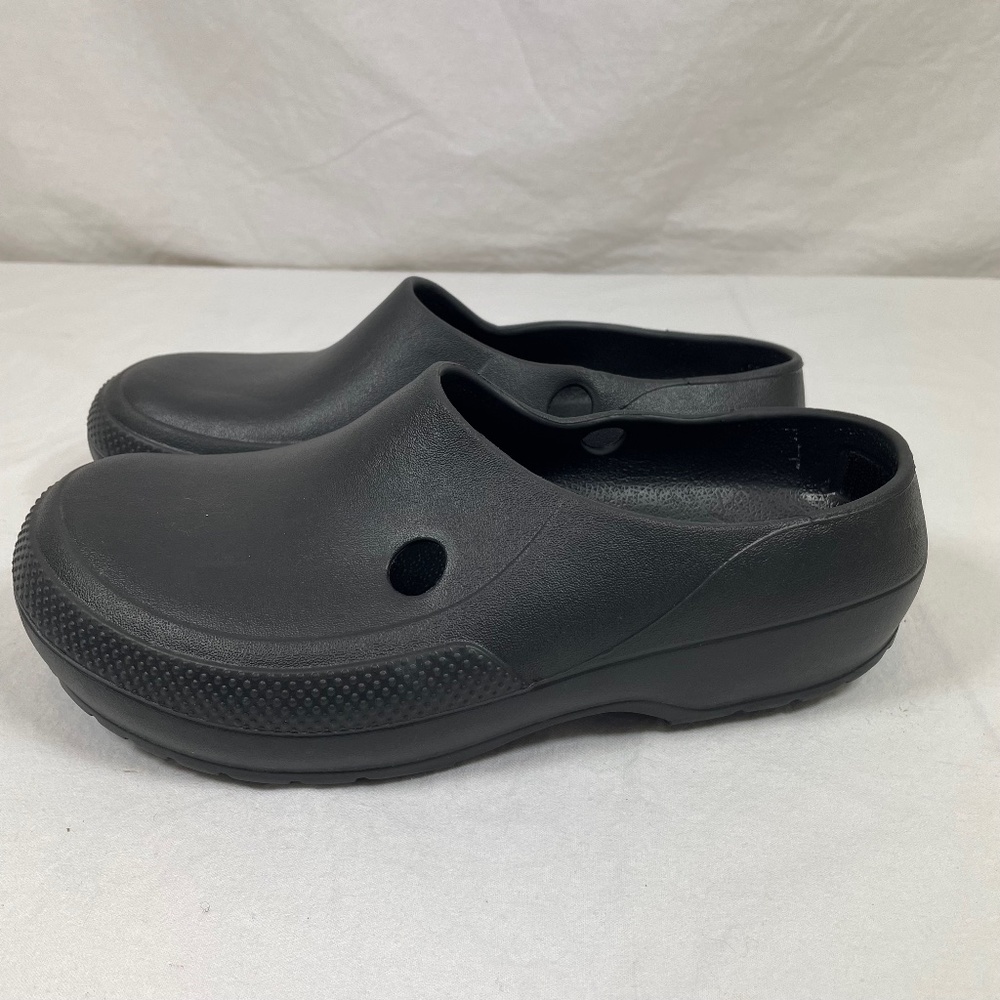CROCS Blank 8527 Unisex Mens 5 Womens 7 Black Slip On Excellent Condition Clogs